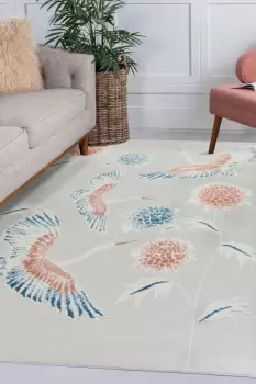 Image of Abstract Birds Rug - Size: 160x230cm - Natural - Print