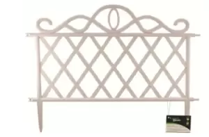 Image of 3 Pack Of Plastic White Garden Border Lawn Patio Flower Bed Fences