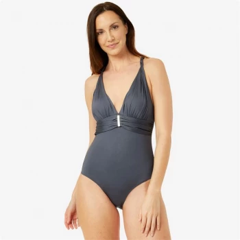 Image of Biba Sophia X Back Swim Suit Womens - Pewter