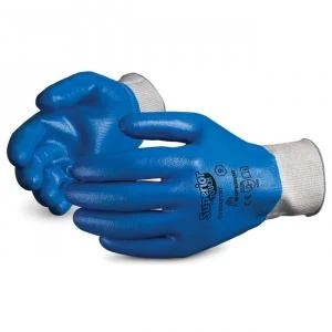 Image of Superior Glove Superior Touch Fully Nitrile Coated Glove Blue 10 Ref