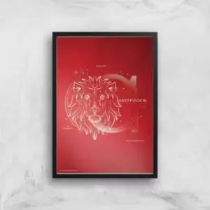Image of Harry Potter Gryffindor Giclee Art Print - A3 - Black Frame