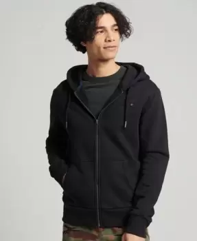 Image of Superdry Mens Orange Label Classic Zip Hoodie Black - Size: S