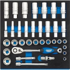 Image of Draper 35 Piece 3/8" Drive Socket Set In Eva Insert Tray 3/8"