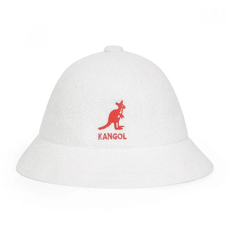 Image of TrendMecca Watches Kangol K3407 White Bermuda Casual Big Logo Bucket Hat K3407 White (XL)