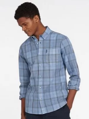 Image of Barbour Tartan 18 Check Shirt, Blue, Size S, Men
