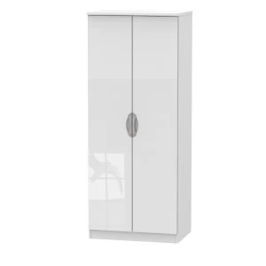 Image of Indices 2 Door Robe Dresser - White