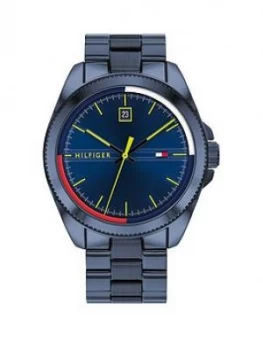Image of Tommy Hilfiger Riley Navy Stainless Steel Bracelet Blue Sunray Dial Watch