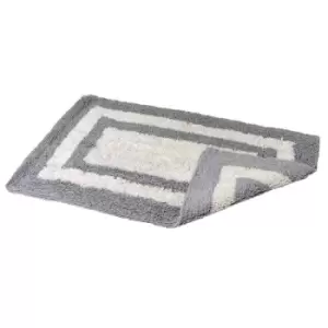 Image of Showerdrape Eaton Bath Mat Grey/White
