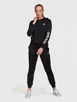 Image of adidas Linear French Terry Tracksuit - Black Size M Women