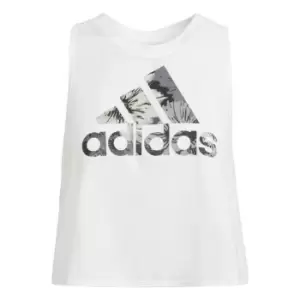 Image of adidas AEROREADY Made for Training Floral Tank Top Womens - White