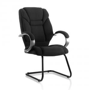 Image of Trexus Galloway Cantilever Chair With Arms Fabric Black Ref KC0122