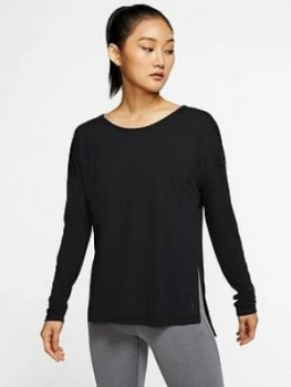 Image of Nike Training Dry Layer Long Sleeve Top - Black, Size XS, Women