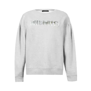 Image of AllSaints Womens Noctis Ona Sweatshirt, Grey, Size: M