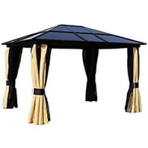 Image of OutSunny Gazebo Brown 2650 x 3000 x 3600 mm