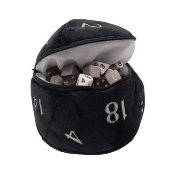 Image of D20 Plush Dice Bag - Black