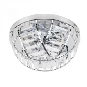 Image of Hudson 3 Way Crystal Flush Ceiling Light