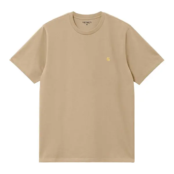 Image of Carhartt Wip Chase T-Shirt, Brown/gold