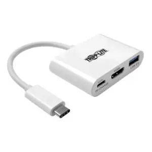 Image of Tripp Lite U444-06N-HU-C USB-C to HDMI Adapter with USB-A Port and PD Charging HDCP White