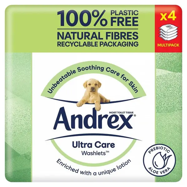 Image of Andrex Ultra Care Washlets 36 Wipes