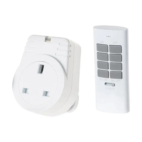 Image of Maplin Maplin ORB RF Remote Controlled Mains Plug Socket with 1 Remote Version S2 - White N83KA+N81KA