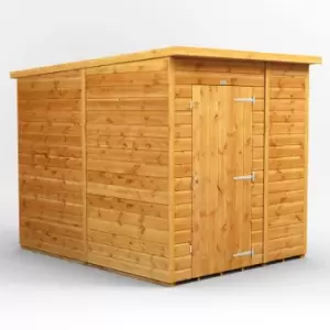 Image of Power Sheds - 6x8 Power Pent Windowless Garden Shed - Brown