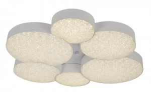 Image of Flush Ceiling Light 61cm Diameter 54W LED 3000K, 2830lm, RF Remote Control White