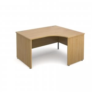 Image of Maestro 25 PL Right Hand Ergonomic Desk 1400mm - OAK Panel Leg Design