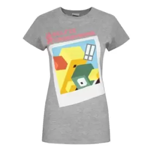 Image of Crossy Road Womens/Ladies Selfie T-Shirt (S) (Grey)