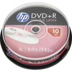 Image of HP DRE00060 Blank DVD+R DL 8.5 GB 10 pc(s) Spindle