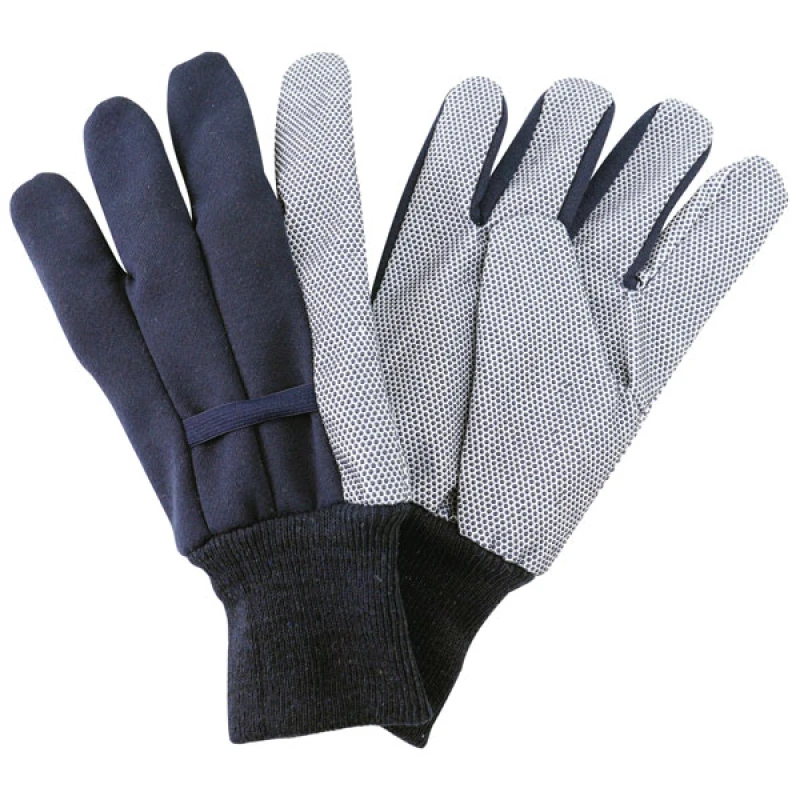Image of Kent & Stowe 70105421 Navy Jersey Cotton Grip Gloves - Mens Large K/s70105421