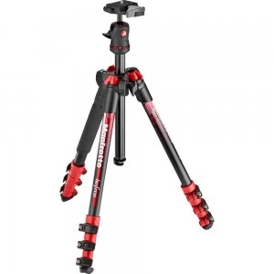 Image of Manfrotto MKBFRA4RD BH BeFree Color Aluminium Travel Tripod Kit Red