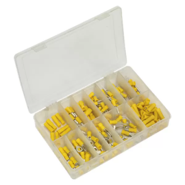 Image of Genuine SEALEY AB041YT Crimp Terminal Assortment 140pc Yellow