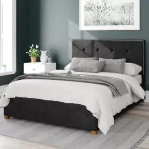 Image of Aspire Presley Ottoman Bed, Kimyo Linen Charcoal Small Double