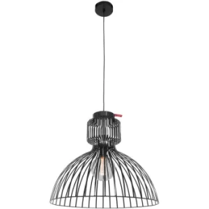 Image of Sienna Dunbar Wire Frame Pendant Ceiling Light Matt Black