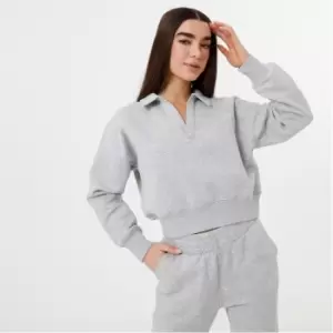 Image of Jack Wills Open Collar Graphic Sweatshirt - Grey