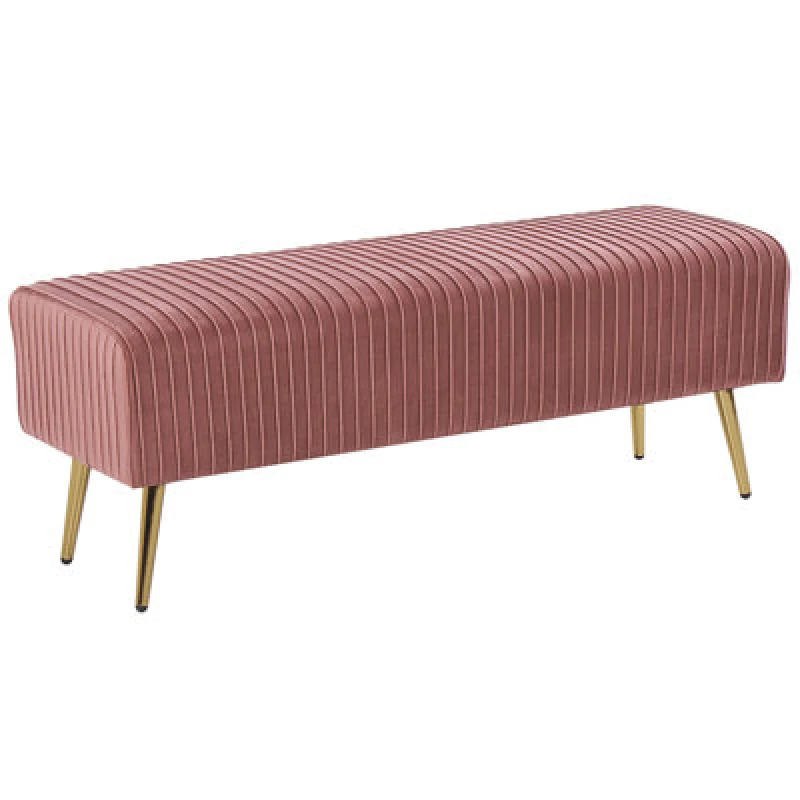 Image of Beliani Glam Bench Paterson Velvet Pink