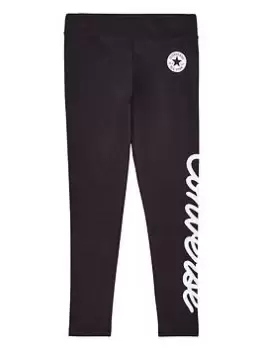 Image of Converse Signature Chuck Patch Leggings - Black, Size L=12-13 Years