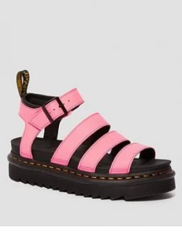 Image of Dr Martens Blaire Chunky Flat Sandal, Pink, Size 6, Women