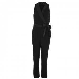 Image of Adrianna Papell Wrap Jumpsuit - BLACK