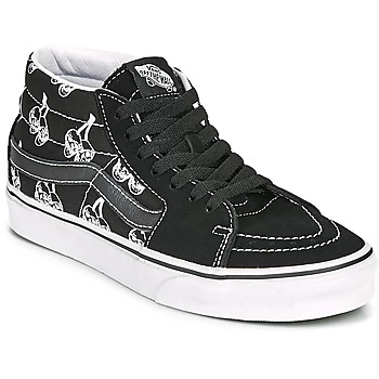 Image of Vans SK8 MID mens Shoes (High-top Trainers) in Black,4.5,5,6,6.5,7.5,3,7,12,5.5,4