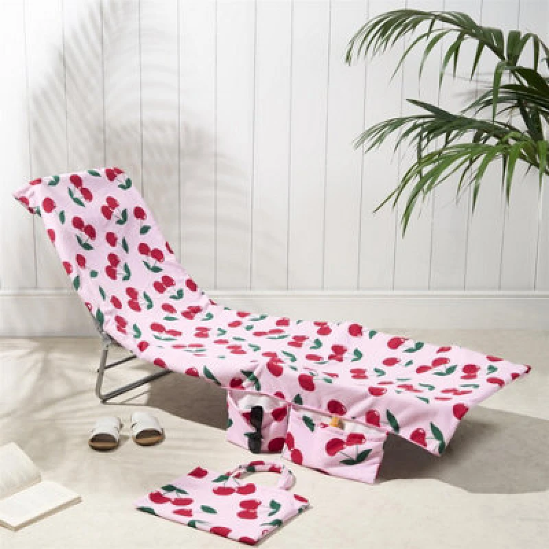 Image of OHS OHS Beach Towel Bag Microfiber Quick Dry Absorbent Soft Large Travel Bath in Light Pink Light Pink One Size Unisex 5027434211388