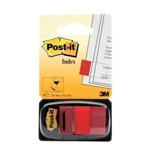 Image of Post it 25mm Index Flags Red 12 x 50 Flags 680 1