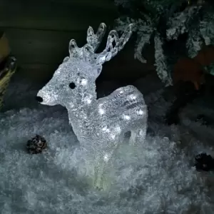 Image of 38cm LED Indoor Outdoor Acrylic Baby Reindeer Christmas Decoration in Cool White