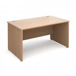 Image of Maestro 25 PL Straight Desk 1400mm x 800mm - Beech Panel Leg Design