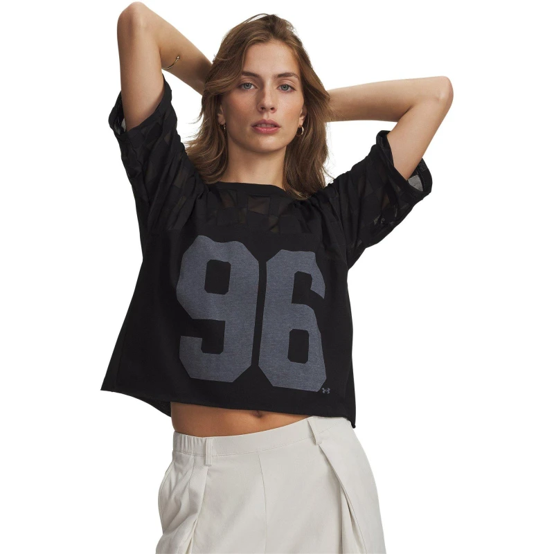 Image of Under Armour UA Burnout 96 Tee Ld63 Black/White female 10 (S)