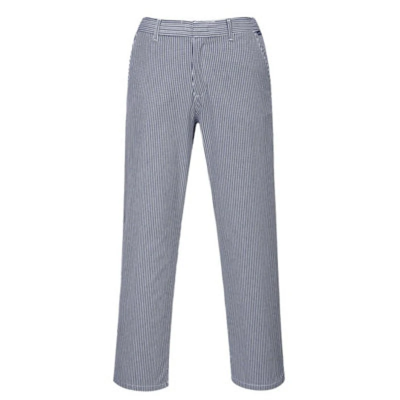 Image of Portwest C075 Barnet Chefs Trousers Check C075CHRM Colour: Blue / White