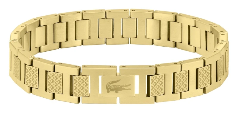 Image of Lacoste 2040120 METROPOLE Gold Tone Stainless Steel Bracelet Jewellery