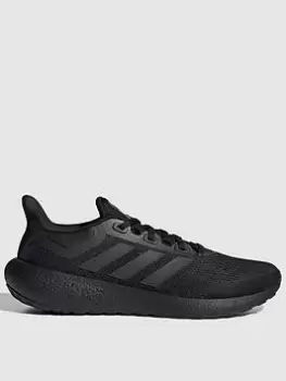 Image of adidas Pureboost 22 Running Shoes - Triple Black, Triple Black, Size 7, Men
