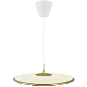 Image of Nordlux Blanche Integrated LED Pendant Ceiling Light Brass 3000K
