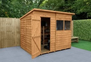 Image of Forest Wooden 8 x 6ft Overlap Pent Shed
